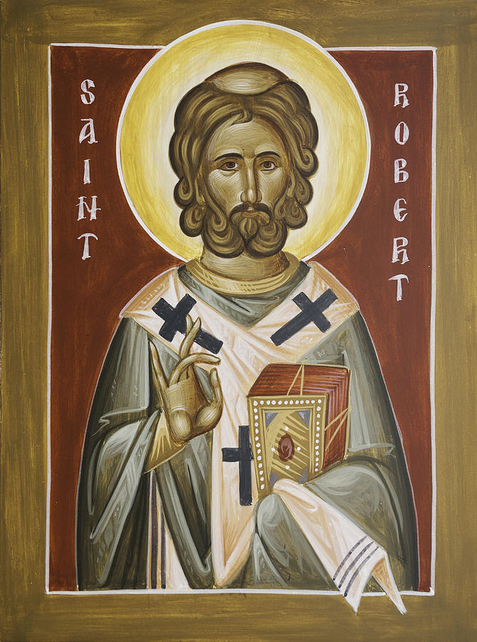 St Robert Painting by Julia Bridget Hayes Pixels