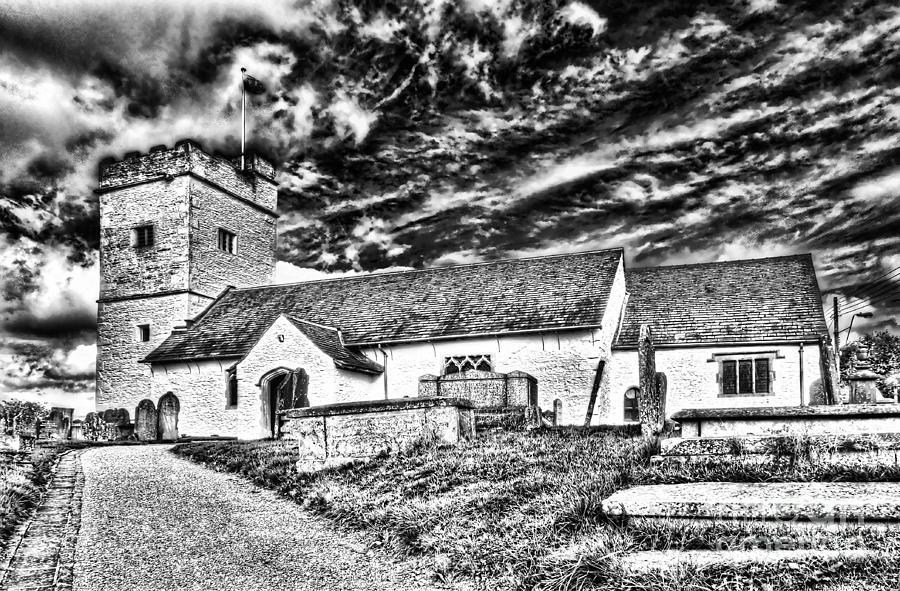 St Sannans Church Bedwellty Mono Photograph by Steve Purnell