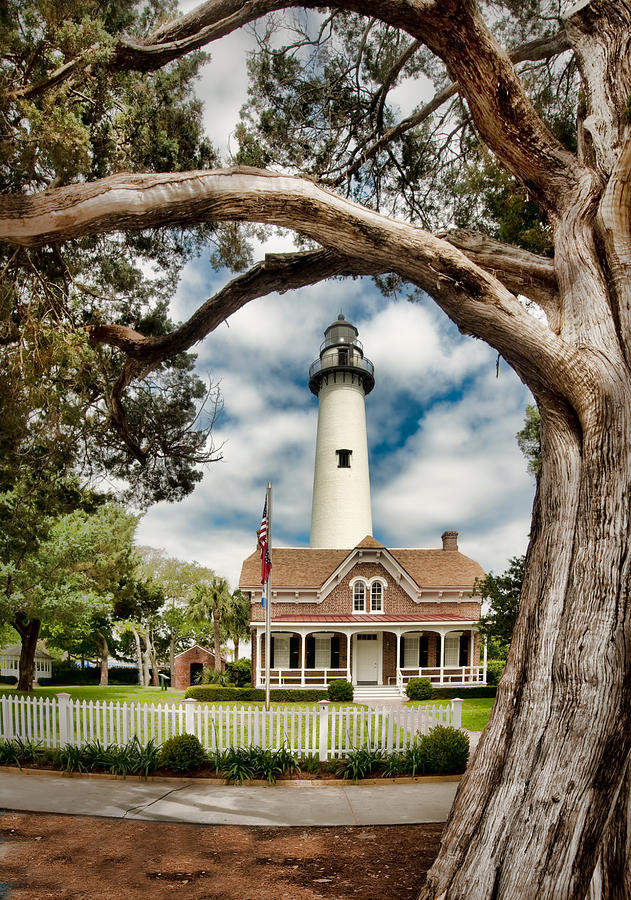 Nature Photograph - St. Simons Island Lighthouse  by Brent Craft