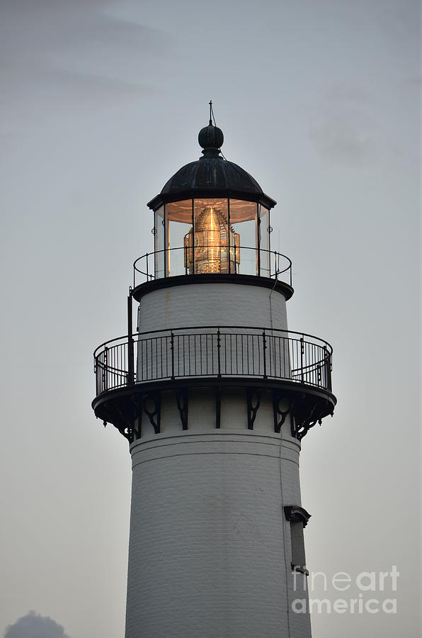 Saint Simons Lighthouse Lens Photograph by Bob Sample