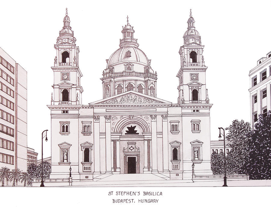 St Stephens Basilica Mixed Media by Frederic Kohli