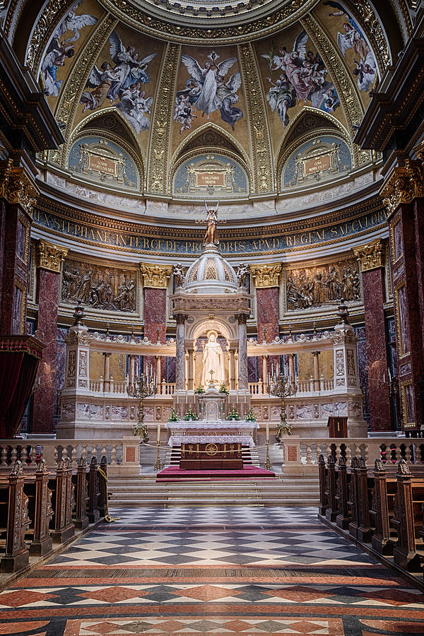 St Stephens Basilica Interior Budapest Photograph by Joan Carroll