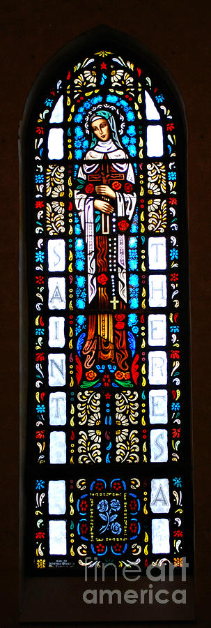 St. Theresa Stained Glass Window Photograph by Lila Fisher-Wenzel