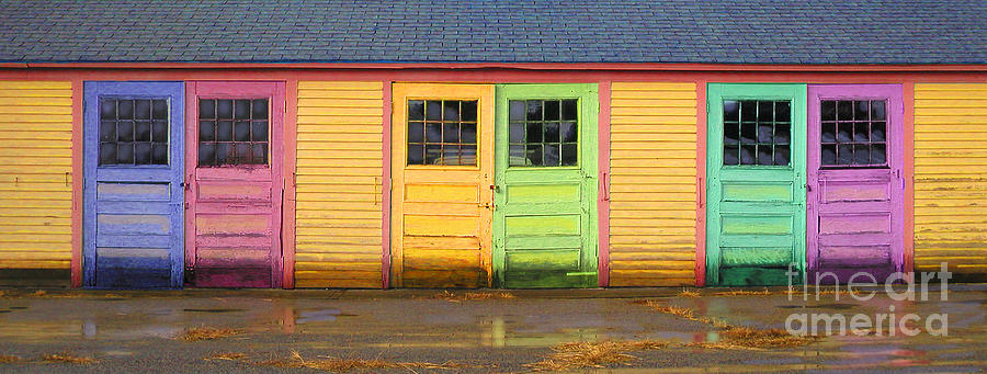 Stable Doors Rainbow Colors Photograph by Cindy McIntyre
