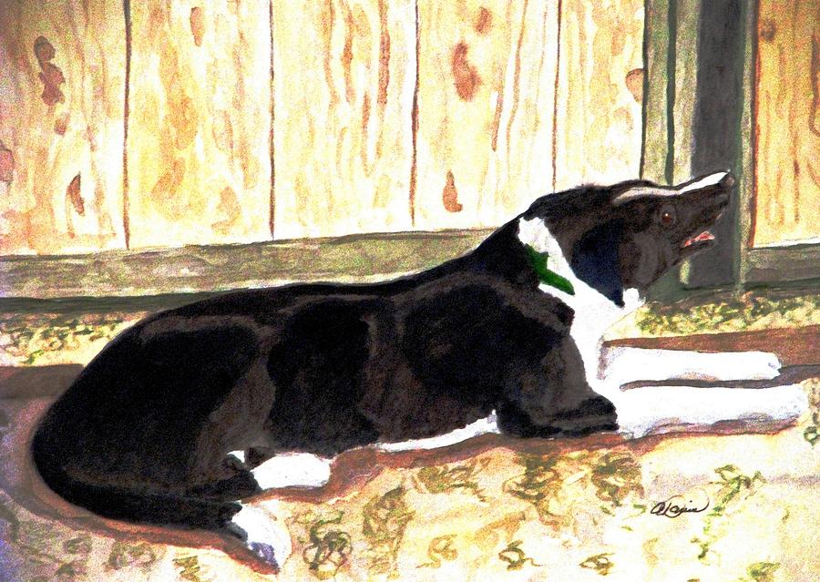 Dog Painting - Stable Duty by Angela Davies