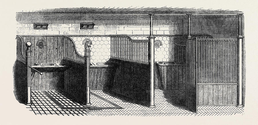 Vintage Drawing - Stable Fittings, Open Stall With Patent Sliding Barrier by Messrs. Musgrave Brothers Of Belfast