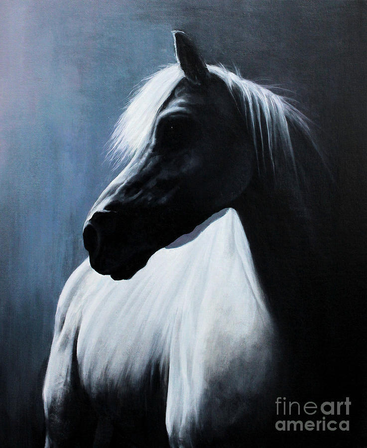Horse Painting - Stable Light by Caroline Collinson