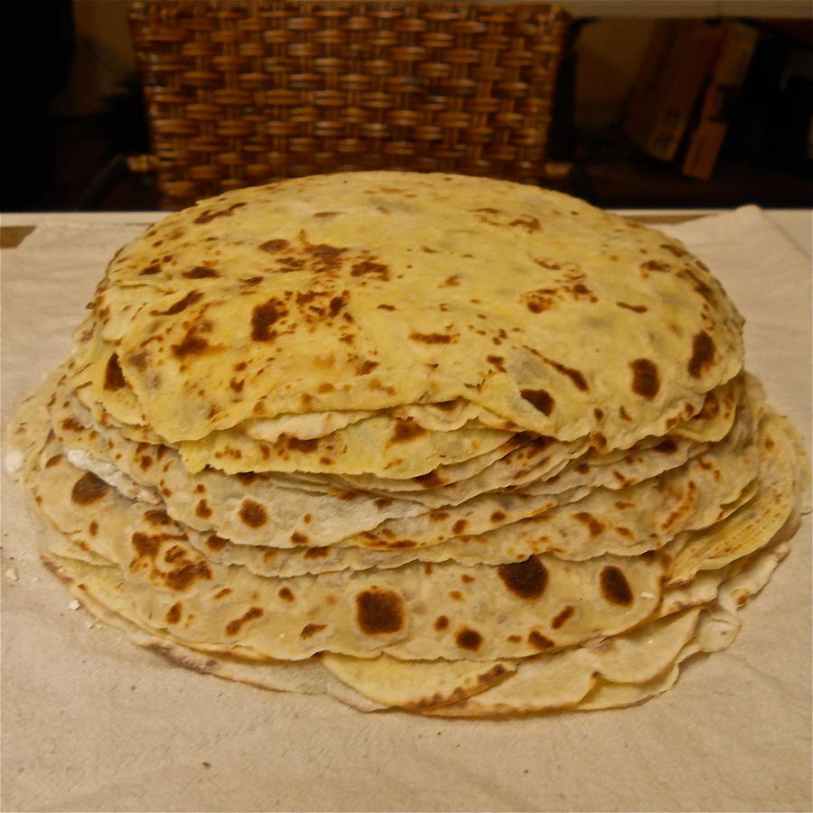 Stack of Lefse Rounds Photograph by Kent Lorentzen