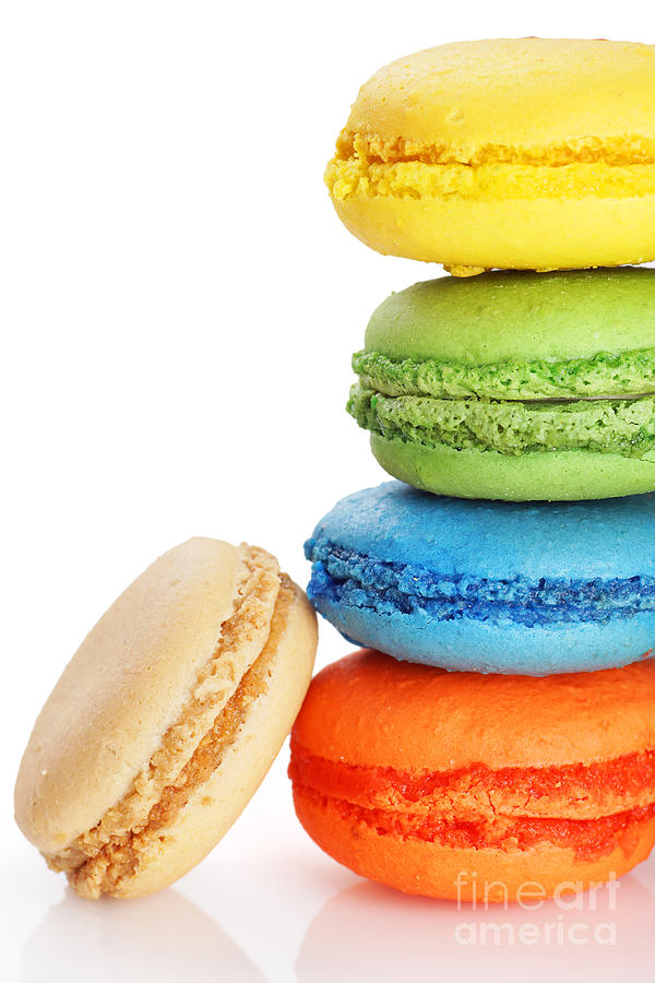Cake Photograph - Stack of macaroons by Sylvie Bouchard