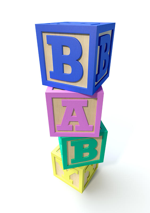 Stacked Baby Blocks Digital Art by Allan Swart Pixels