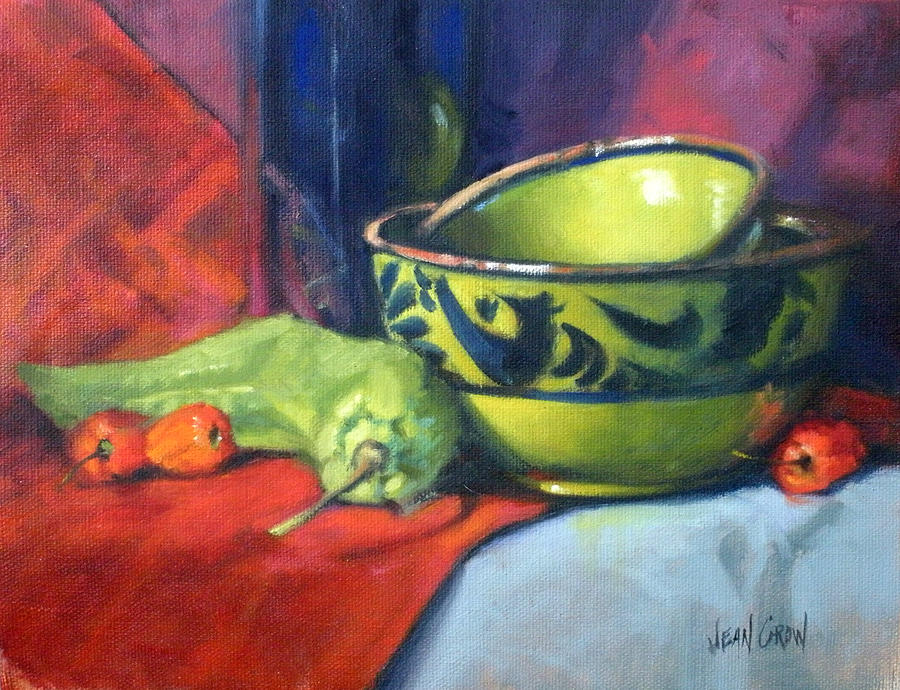 Still Life Painting - Stacked Bowls #2 by Jean Crow