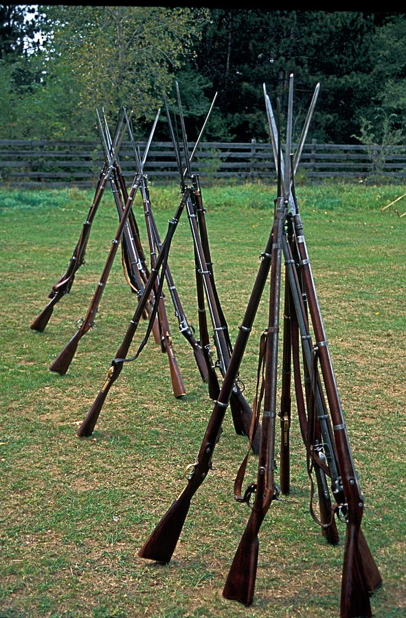 Stacked Rifles Photograph by Jon Reddin Photography | Fine Art America