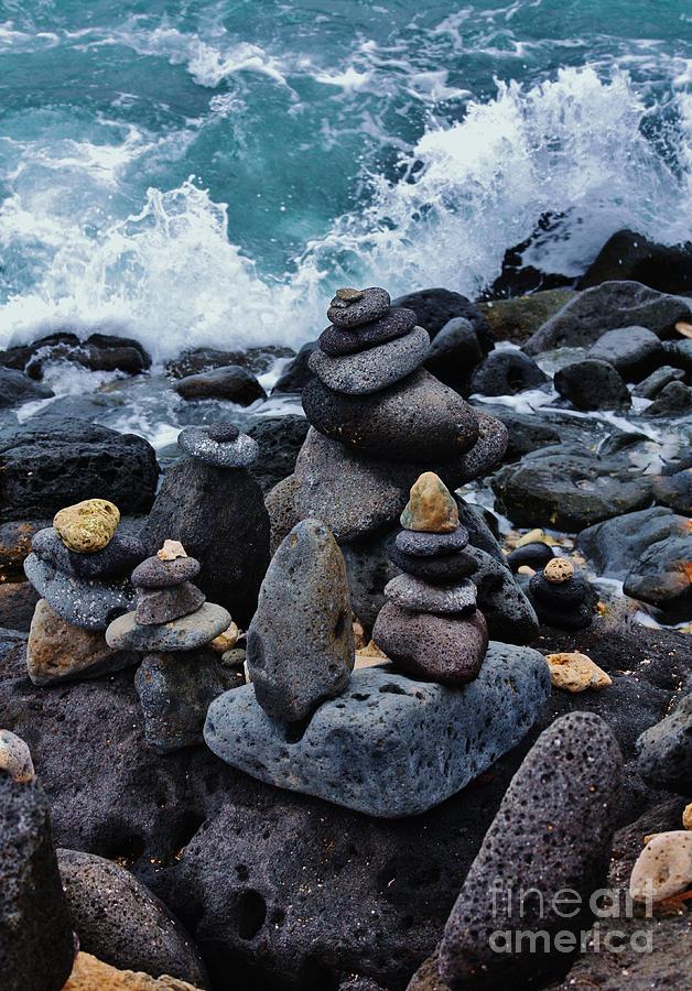 Stacked Rocks by the Shore Photograph by Craig Wood