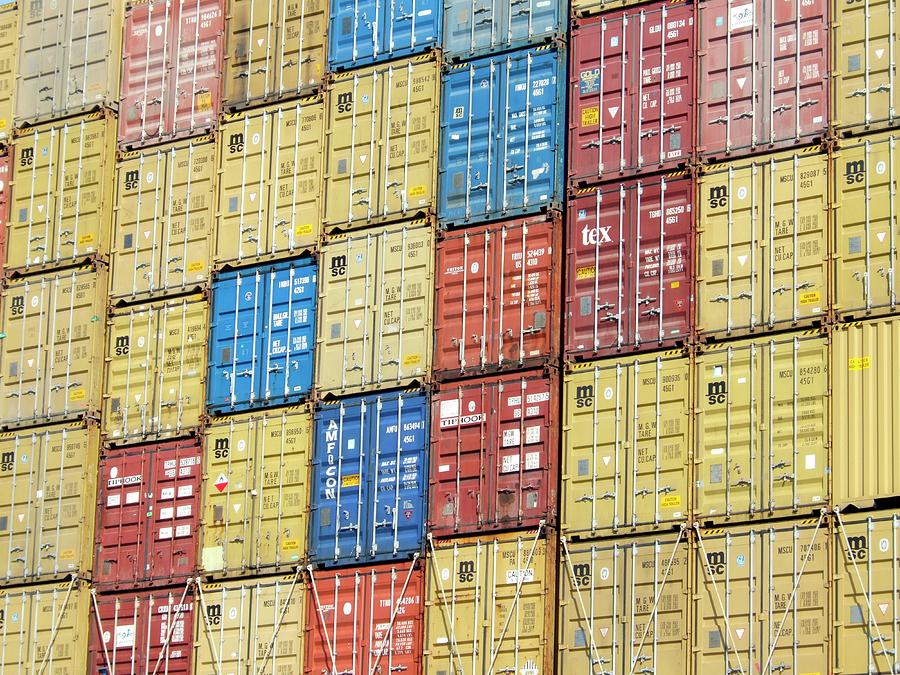 Stacked Shipping Containers Photograph by Alex Bartel/science Photo ...