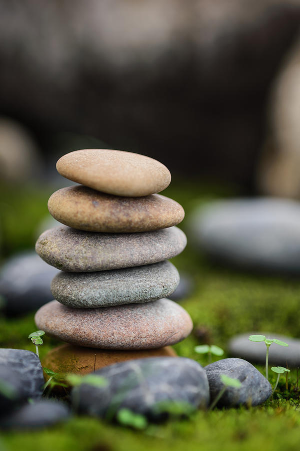 Buddha Photograph - Stacked Stones B2 by Marco Oliveira