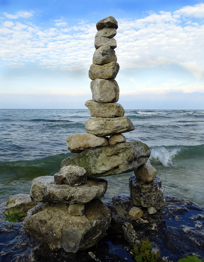 Stacked Stones Photograph by David T Wilkinson