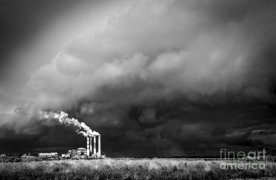 Power Plants Photograph - Stacks in the Clouds by Marvin Spates