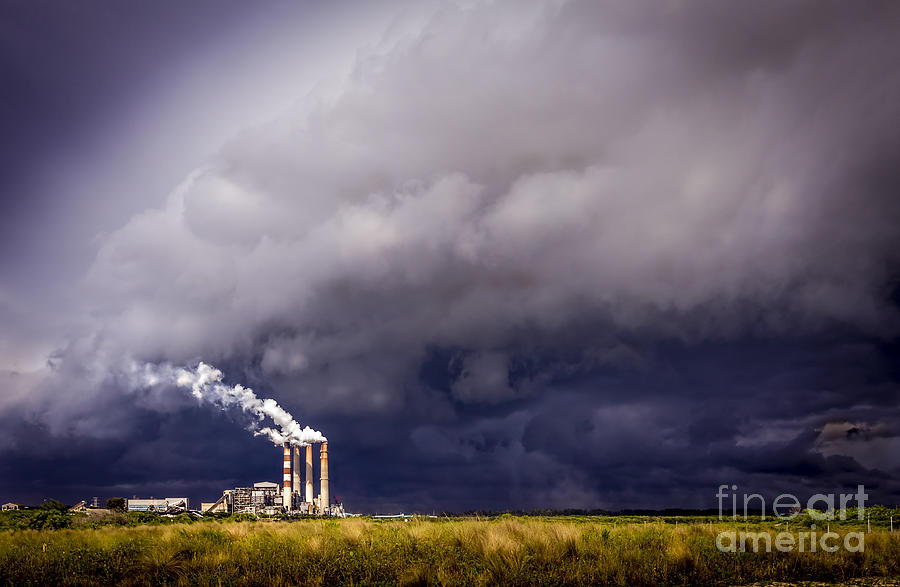 Power Plants Photograph - Stacks in the Clouds #1 by Marvin Spates