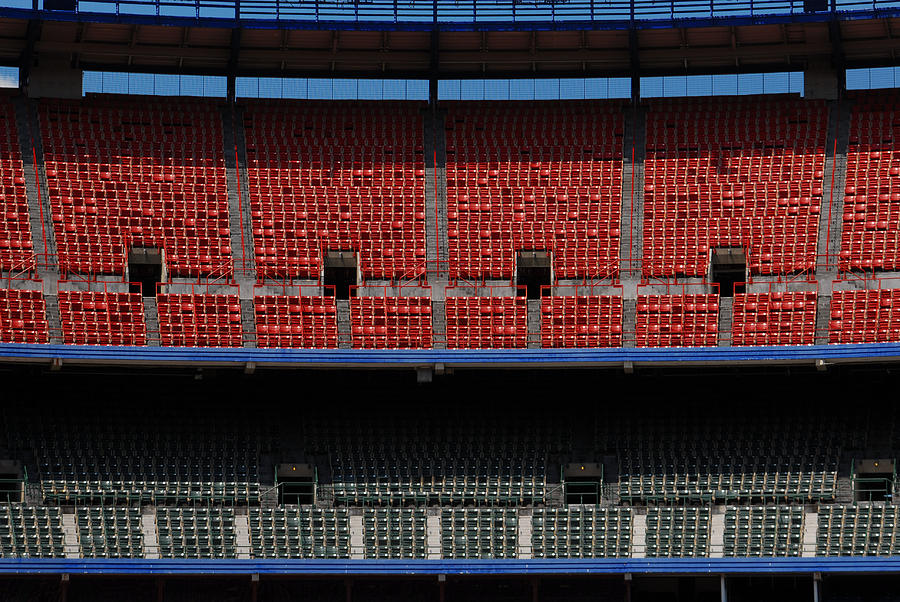 Stadium - Empty bleechers Photograph by Vanillastring