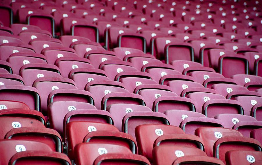 Football Photograph - Stadium Seats by Frank Gaertner