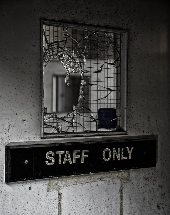 Sign Photograph - Staff Only by Nigel Jones