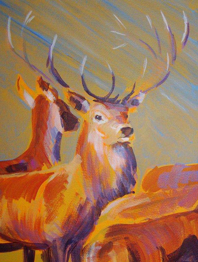 Stag #1 Painting by Mike Jory