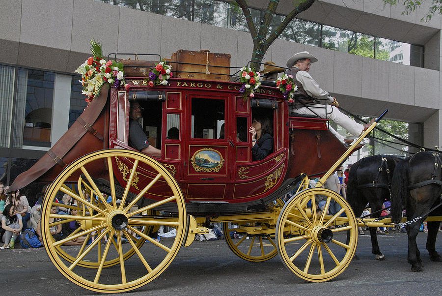 Stage coach at Rose Parade Photograph by Gerald Blaine - Fine Art America