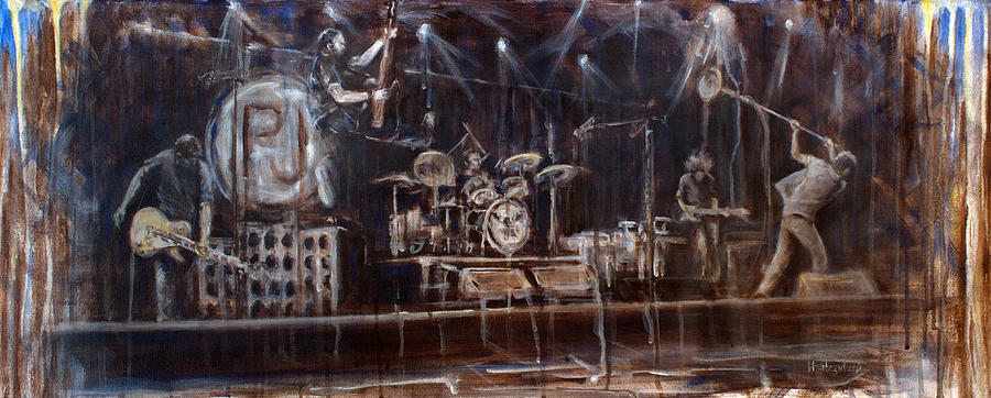 Pearl Jam Painting - Stage by Josh Hertzenberg