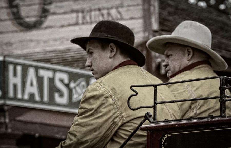 Stagecoach and Cowboy Hats Photograph by Steven Bateson