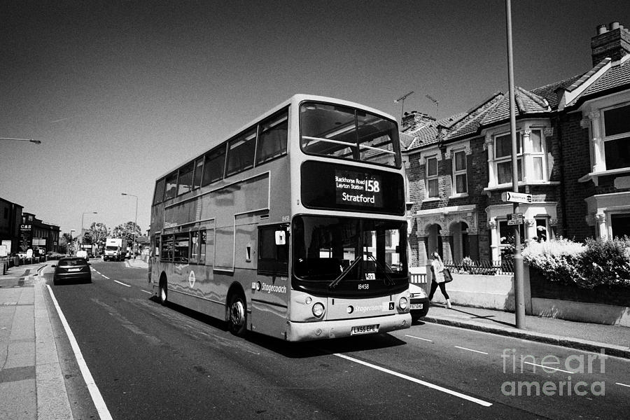 stagecoach red double deck bus in london suburbs London England UK ...