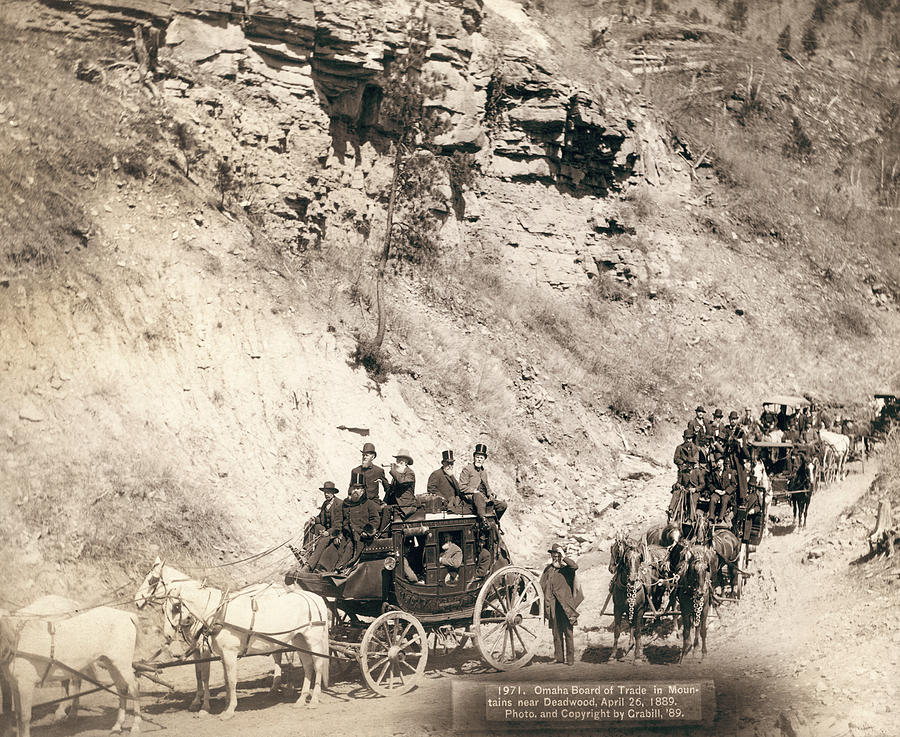 Stagecoach Travel, 1889 Photograph by Granger