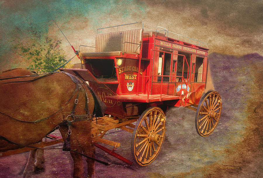 Stagecoach Mixed Media - Stagecoach West Textured by Thomas Woolworth Stagecoach Mixed Media - Stagecoach West Textured by Thomas Woolworth