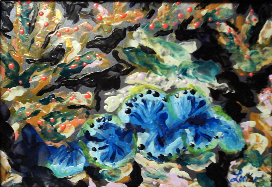 Staghorn Coral Reef Painting by Cheryl Lynn Looker