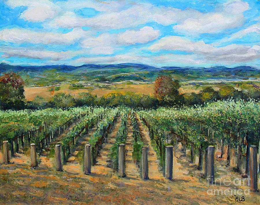 Stags Leap Vineyard Painting by Rita Brown