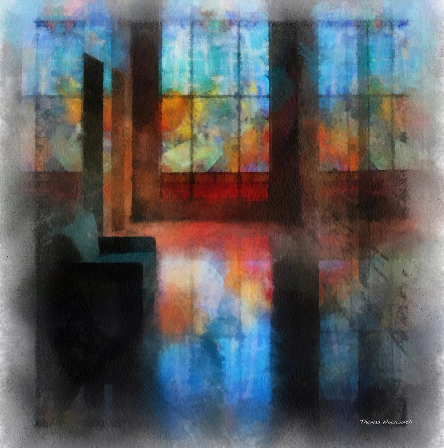Abstract Photograph - Stained Glass 01 Photo Art by Thomas Woolworth