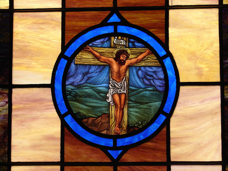 Jesus Christ Photograph - Stained Glass 2 by Lew Davis
