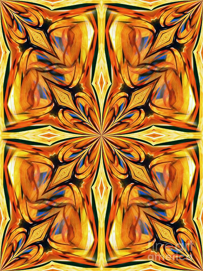 Stained Glass Abstract Digital Art by Sharon Woerner