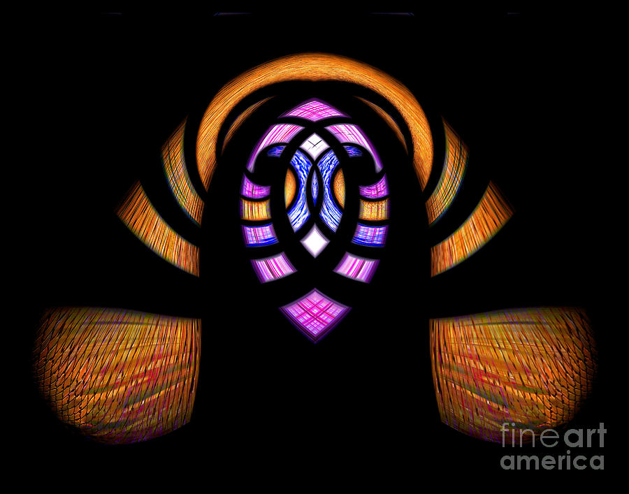 Stained Glass Abstract Digital Art by Sue Stefanowicz