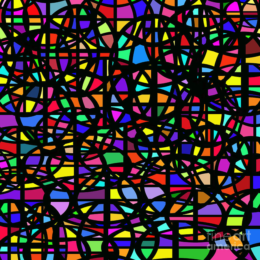 Stained Glass Abstract Digital Art by Susan Stevenson