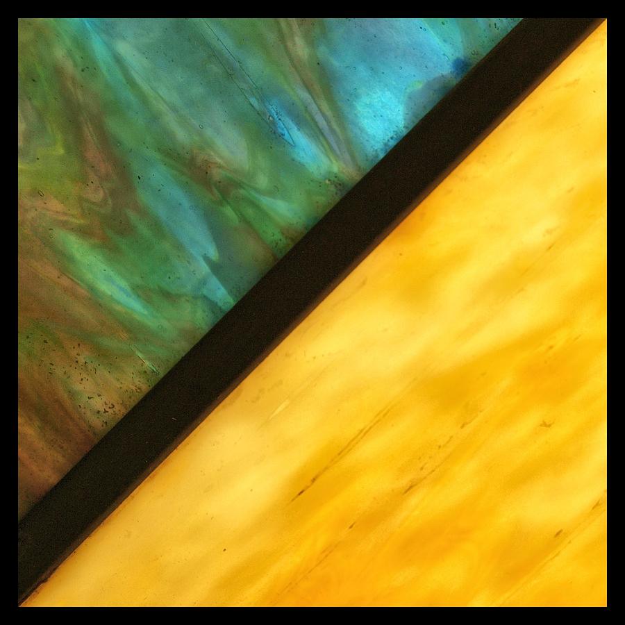 Abstract Photograph - Stained Glass Border by Tom Druin