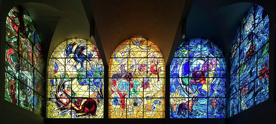 Stained Glass Chagall Windows Photograph by Panoramic Images