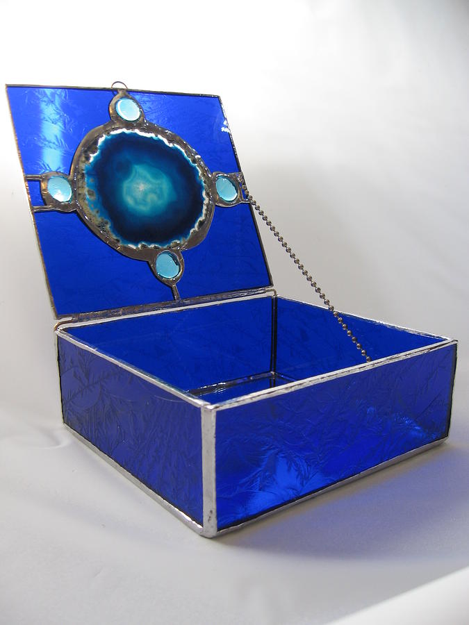 Blue stain glasd box