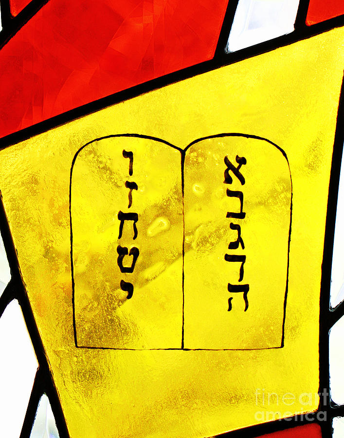 Stained Glass Commandments Photograph by Larry Oskin
