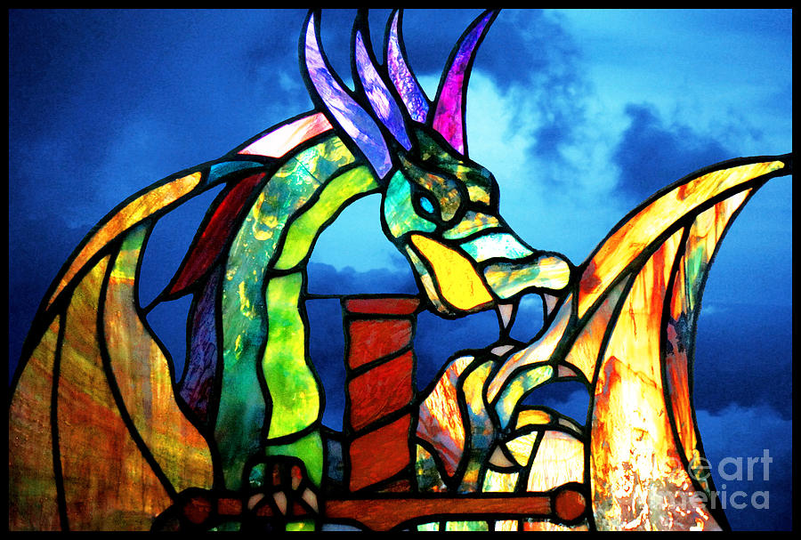 Stained Glass Dragon Photograph by Ellen Cotton