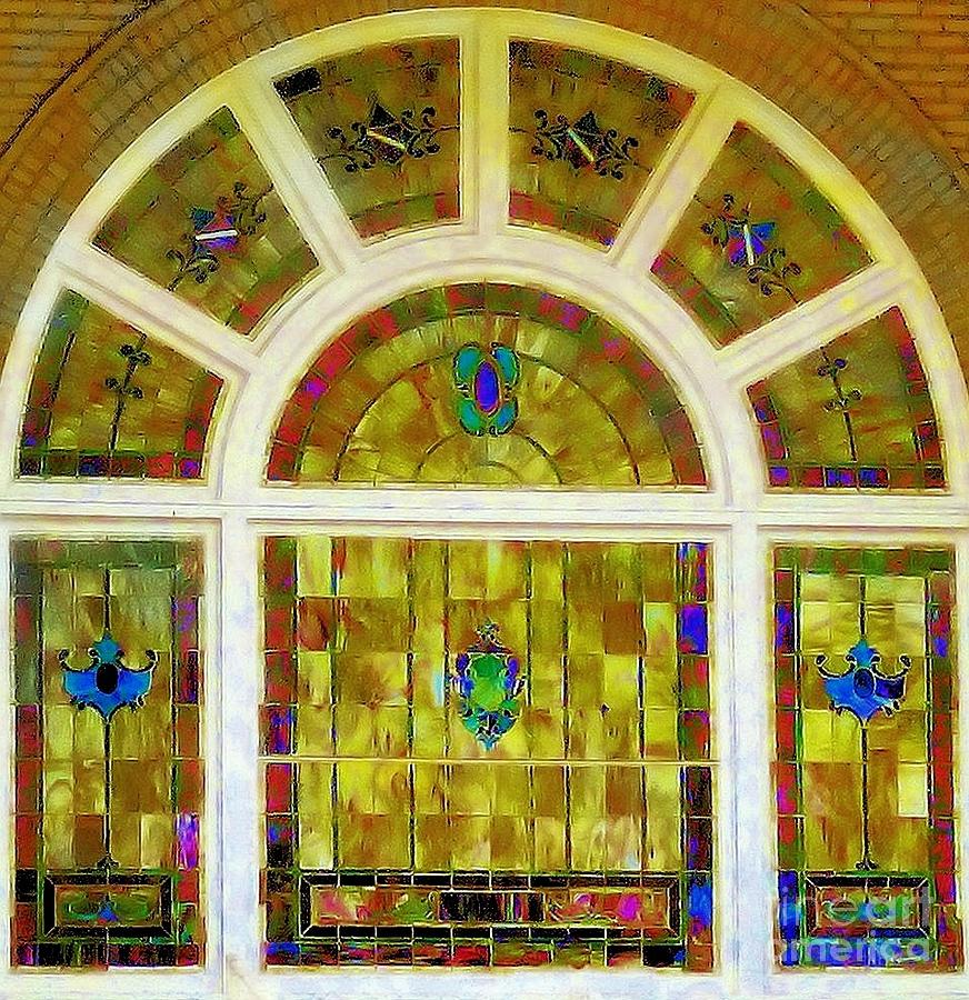 Stained Glass from First Baptist in Yale Ok Photograph by Janette Boyd