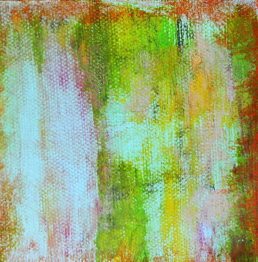 Abstract Painting - Stained Glass Houses by Sue McElligott Abstract Painting - Stained Glass Houses by Sue McElligott