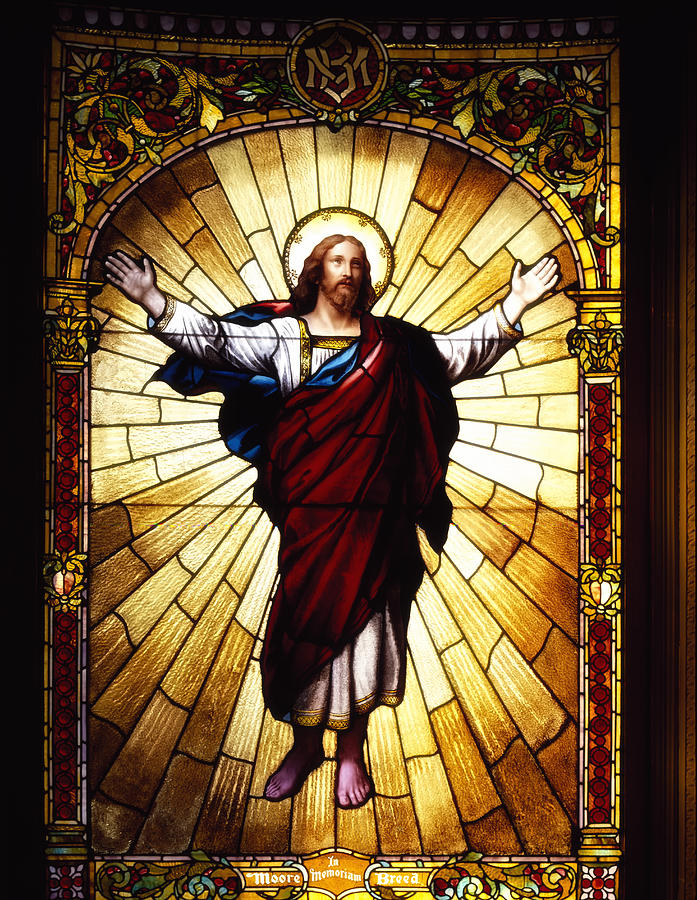Stained Glass Jesus Glass Art by Mountain Dreams - Pixels