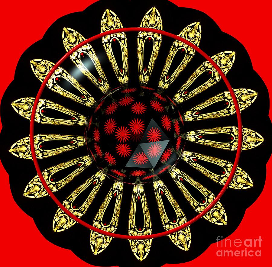 Stained Glass Kaleidoscope Under Glass Photograph by Rose Santuci-Sofranko