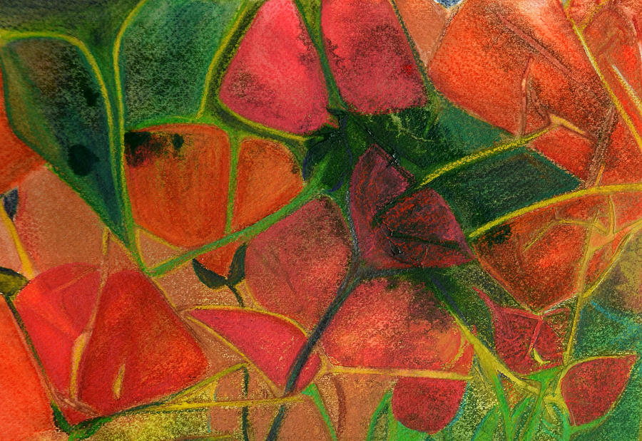Stained Glass Poppies Painting by Carla Parris