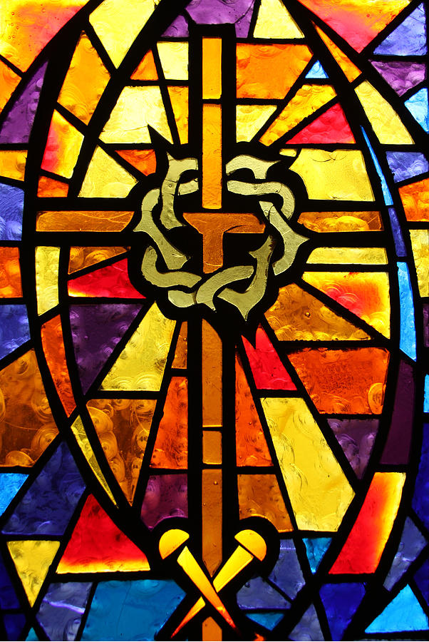 Stained Glass Window - Crown of Thorns/Easter Theme Photograph by JTGrafix